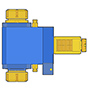 VDI40 SPUR-MT RADIAL DRILLING MILLING HEAD LEFT HAND DOUBLE 2xER32 L=100 mm